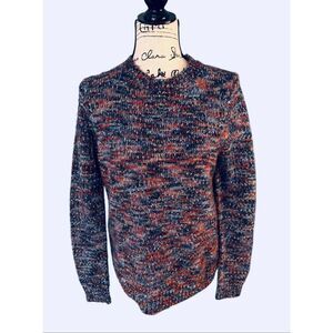 LOFT Marled Knit Metallic Pullover Knit Crewneck Sweater - Size Medium